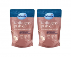 Mivolis Kollagen Pullver 200g x 2stk, Коллаген, 100% чистый гидролизат коллагена, Германия, 200 г x 2 упаковки