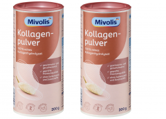 Mivolis Kollagen Pullver 200g x 2stk, Коллаген, 100% чистый гидролизат коллагена, Германия, 200 г x 2 упаковки