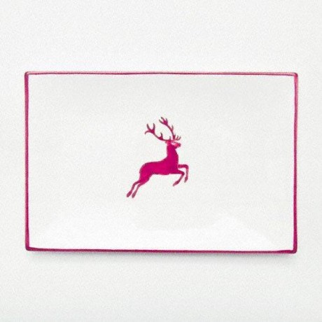 Gmundner Keramik Gmundner Keramik Bordeauxroter Hirsch Platte rechteckig 30x20x2,5 cm Gmundner ceramics Бордовая тарелка из благородного оленя прямоугольная 30x20x2,5 см