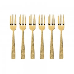 Sambonet Sambonet Siena - Edelstahl / PVD Gold Kuchengabel Set 6-tlg. Sambonet Siena - Набор вилок для торта из нержавеющей стали / золота с PVD-покрытием, 6 шт.