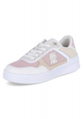 Tommy Hilfiger TH BASKET Trainers weiss/rosa TH BASKET Кроссовки белый/розовый