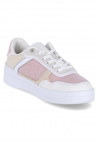 Tommy Hilfiger TH BASKET Trainers weiss/rosa TH BASKET Кроссовки белый/розовый