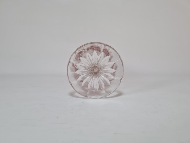 Red Bird Hofbauer Хрустальная ваза " Птица на красном фоне" 17см x 6см, 1970-80гг.