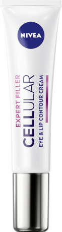 NIVEA Cellular Expert Filler Augen & Lippen Konturpflege, 15 ml, Нивеа крем для глаз гиалуроновая кислота, масло ши, креатин anti-age 15 мл