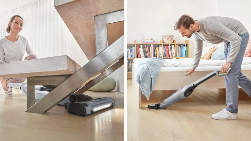 BOSCH BOSCH Akku-Hand-und Stielstaubsauger Flexxo Gen 2 Serie 4 BBH3K2801, beutellos, 28 V, Power Duse mit LED, integriertes Zubehor, silber Беспроводной ручной пылесос BOSCH Flexxo Gen 2 Series 4 BBH3K2801, без мешка, 28 В, мощная насадка со светодиодом