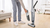 BOSCH BOSCH Akku-Hand-und Stielstaubsauger Flexxo Gen 2 Serie 4 BBH3K2801, beutellos, 28 V, Power Duse mit LED, integriertes Zubehor, silber Беспроводной ручной пылесос BOSCH Flexxo Gen 2 Series 4 BBH3K2801, без мешка, 28 В, мощная насадка со светодиодом