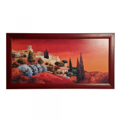 Картина винтажная Реджиса Айбра &quot;Тосканский пейзаж&quot;, в раме, 77 x 40 см, Германия, 1960-70гг.