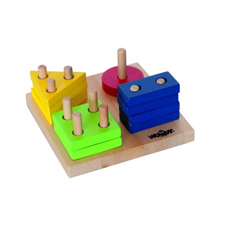 Woodyland Holzspielzeug Stapel- und Steckspiel Игра «Складывание и втыкание деревянных игрушек»