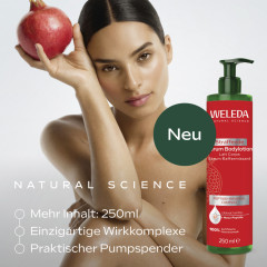 WELEDA Straffende Serum Bodylotion, 250 ml, Подтягивающий лосьон-сыворотка для тела с гранатом и пептидами маки, 250 мл