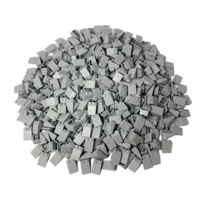 LEGO LEGO 3x2 Dachsteine Hellgrau - 25 Stuck - Slope 3298 Черепица LEGO 3x2 светло-серая — 25 штук — наклон 3298