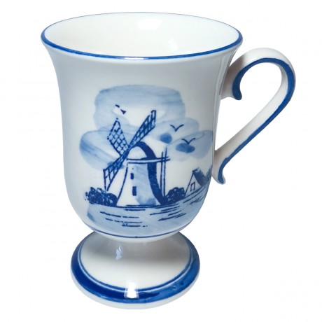 Delft Делфтский фарфор Коллекционная кружка "Мельница и цветы", Голландия 1960г.