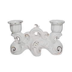 Подсвечник винтажный Im Stil Gerold на 2 свечи, фарфор,16 см, Германия, 1970-80гг.