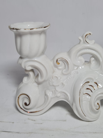 Подсвечник винтажный Im Stil Gerold на 2 свечи, фарфор,16 см, Германия, 1970-80гг.