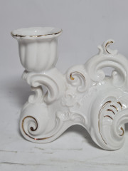 Подсвечник винтажный Im Stil Gerold на 2 свечи, фарфор,16 см, Германия, 1970-80гг.