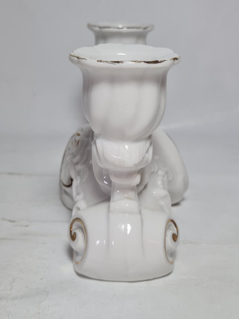 Подсвечник винтажный Im Stil Gerold на 2 свечи, фарфор,16 см, Германия, 1970-80гг.