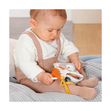 Fehn Stoffbuch Esel Teddy NATUR Книга из ткани Осел Тедди ПРИРОДА