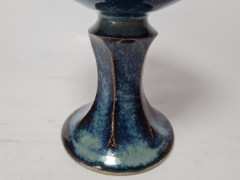 Бокал винтажный, сине-зеленый фарфор, 12 x 7см, Германия, 1960-70гг.