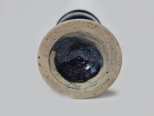 Бокал винтажный, сине-зеленый фарфор, 12 x 7см, Германия, 1960-70гг.