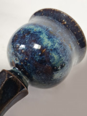 Бокал винтажный, сине-зеленый фарфор, 12 x 7см, Германия, 1960-70гг.