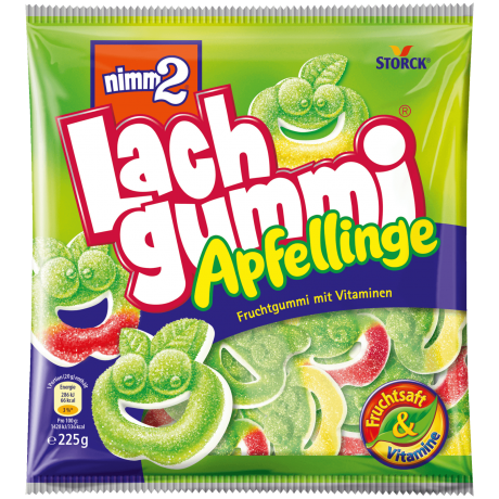 nimm2 Lachgummi Apfellinge Фруктовые леденцы 225г