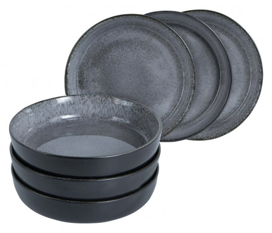Moritz & Moritz Moritz & Moritz Suppenteller 6-tlg. DIGITAL anthrazit Суповые тарелки Moritz &amp; Moritz 6 шт. ЦИФРОВОЙ
