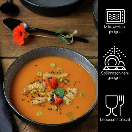 Moritz & Moritz Moritz & Moritz Suppenteller 6-tlg. DIGITAL anthrazit Суповые тарелки Moritz &amp; Moritz 6 шт. ЦИФРОВОЙ