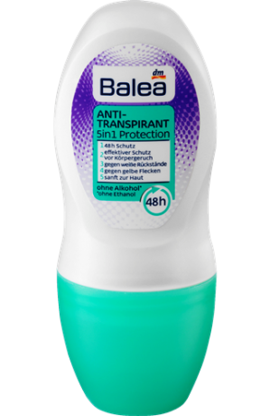 Balea (Балеа) Balea  Deo Roll On Antitranspirant 5in1 Protection Дезодорант шариковый Антитранспирант, защита 5 в 1, 50 мл