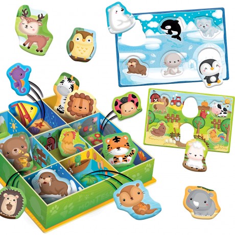 Lisciani Montessori Baby Pinnwand Gluckliche Tiere Детская доска Монтессори Счастливые животные