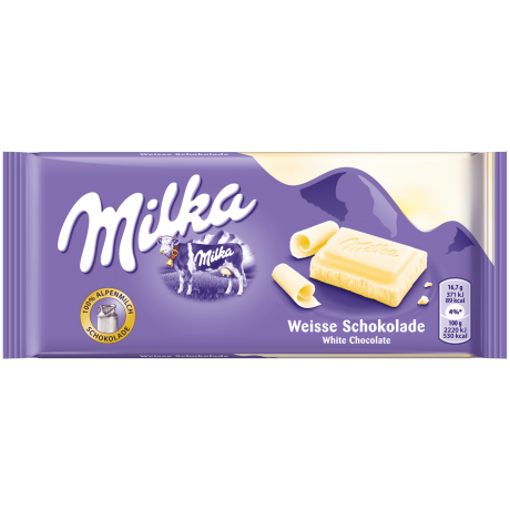 Milka Weisse Schokolade Белый шоколад 100г