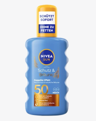 NIVEA SUN Sonnenspray Schutz & Bräune LSF 50, Солнцезащитный спрей для защиты от загара SPF 50, 200 мл