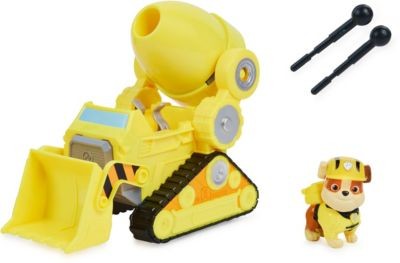 Spin Master Paw Patrol Rubbles Deluxe Basis Fahrzeug aus dem Kinofilm mit Hundefigur Базовый автомобиль Paw Patrol Rubbles Deluxe из фильма с фигуркой собаки