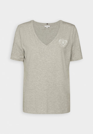 Tommy Hilfiger CREST Basic T-shirt light grey  CREST Базовая футболка светло-серый