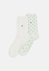 Tommy Hilfiger 2 PACK Socks marshmallow/green 2 УПАКОВКИ носков зефир/зеленый