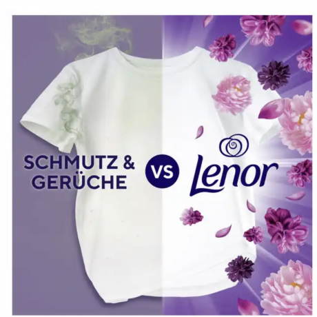 LENOR Colorwaschmittel Pulver Amethyst Blutentraum 90 WL XXL-Pack, Стиральный порошок для цветного белья, с ароматом Цветочный сад,  90 загрузок, 4500 г