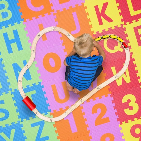 relaxdays Spielmatte Puzzle 86-teiliges Set Пазл с игровым ковриком