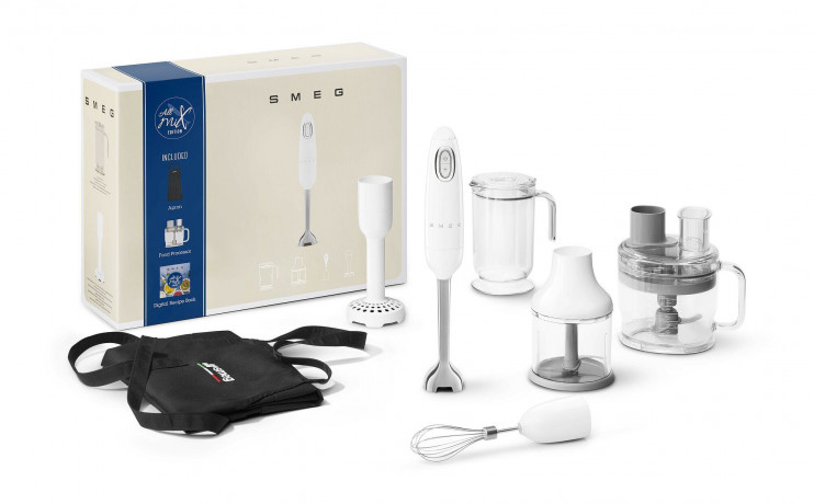 Smeg Smeg Stabmixer HBF12WHEU Stabmixer AllMix Edition mit Zubehor  Погружной блендер Smeg HBF12WHEU Ручной блендер AllMix Edition с аксессуарами