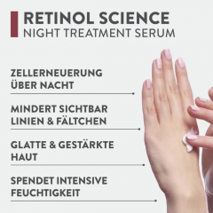 Judith Williams Retinol Science Nachtserum 30ml, Ночная сыворотка для лица с ретинолом, антивозрастная сыворотка против морщин для восстановления и упругости кожи, ночной уход 30 мл 