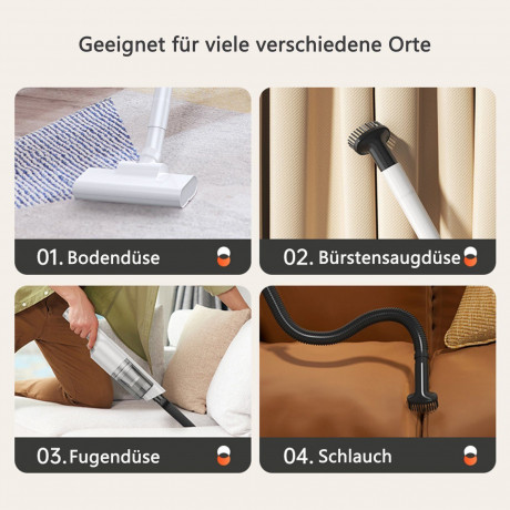 OKWISH OKWISH Akku-Handstaubsauger Handstaubsauger Autostaubsauger Staubsauger Bodenstaubsauger Kabellos, 120,00 W, Beutellos, 3 in 1 7500Pa 6000mA-Akku Wohnungen Auto Беспроводной ручной пылесос OKWISH, ручной пылесос, автомобильный пылесос, пылесос для