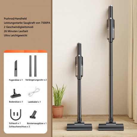 OKWISH OKWISH Akku-Handstaubsauger Handstaubsauger Autostaubsauger Staubsauger Bodenstaubsauger Kabellos, 120,00 W, Beutellos, 3 in 1 7500Pa 6000mA-Akku Wohnungen Auto Беспроводной ручной пылесос OKWISH, ручной пылесос, автомобильный пылесос, пылесос для