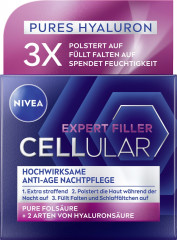 NIVEA Cellular Expert Filler Hochwirksame Anti-Age Nachtpflege, 50 ml, Нивеа ночной крем гиалуроновая кислота, пантенол, масло ши anti-age 50 мл