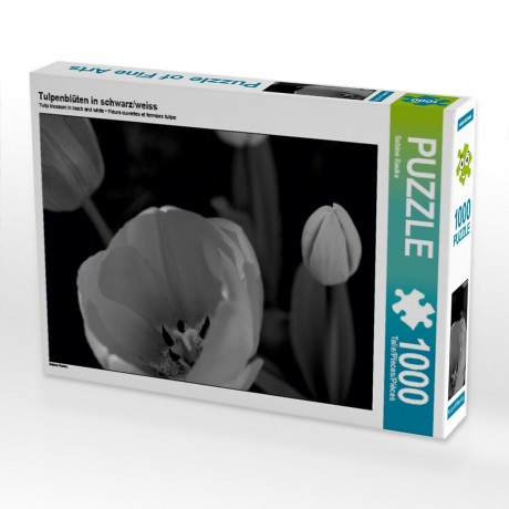 CALVENDO Puzzle CALVENDO Puzzle Tulpenbluten in schwarz\/weiss Пазл CALVENDO Puzzle Tulip расцветает в черно-белом цвете