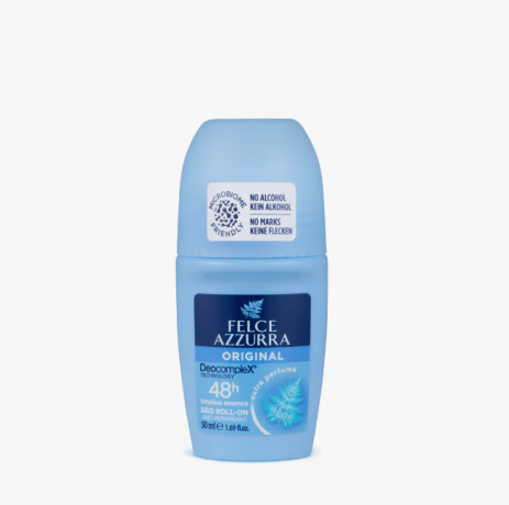 Felce Azzurra Deo Roll On Classic, дезодорант роликовый женский, 50 мл, защита от запаха, без спирта