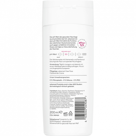 SEBAMED Clear Face Gesichtswasser, 200 ml, Себамед Тоник для проблемной кожи, салициловая кислота, против акне, 200 мл