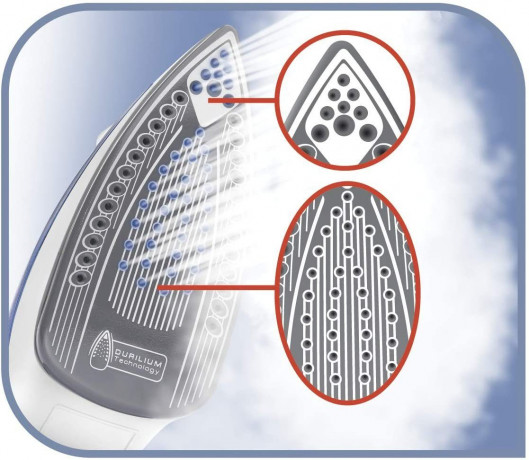 Tefal Tefal Dampfbugeleisen FV5714 Easygliss, 2400 W, Tefal Durilium Profi Bugeleisen Dampfbugeleisen Red Паровой утюг Tefal FV5714 Easygliss, 2400 Вт, профессиональный утюг Tefal Durilium, паровой утюг