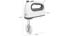 Clatronic Clatronic HM 3775, Handmixer weiss/grau  weiss/grau Clatronic HM 3775, ручной миксер белый/серый