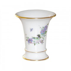 Meissen Meissen  'Neuer Ausschnitt - Indische Fels- Blumen- und Vogelmalerei 125 bunt mit Goldrand' Vase 9 cm Meissen &quot;Новый раздел - Индийский камень, цветы и птицы, роспись 125 красок с золотым ободком&quot; Ваза 9 см