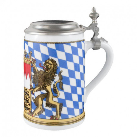 Seltmann Weiden Seltmann Weiden Compact Bayern Bierkrug mit Deckel 0,75 L Пивная кружка Seltmann Weiden Compact Bavaria с крышкой 0,75 л