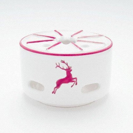 Gmundner Keramik Gmundner Keramik Bordeauxroter Hirsch Stovchen / Teewarmer Glatt d: 14 cm / h: 8,7 cm Керамика Gmundner бордовый грелка для красного оленя / чайный уют, гладкая d: 14 см / высота: 8,7 см