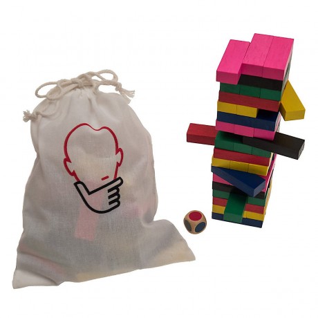 ROMBOL Wackelturm aus edlem Holz fur tollen Spielspass Шатающаяся башня из ценных пород дерева для отличного развлечения