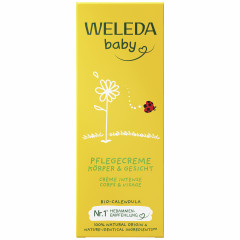 WELEDA Baby CALENDULA Pflegecreme Koerper &amp; Gesicht, 75 ml, Детский питательный крем с календулой для тела и лица, 75 мл